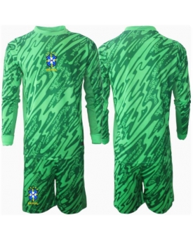 Brasile Portiere Maglia Gara Casa Repliche Copa America 2024 Bambino Maniche Lunghe